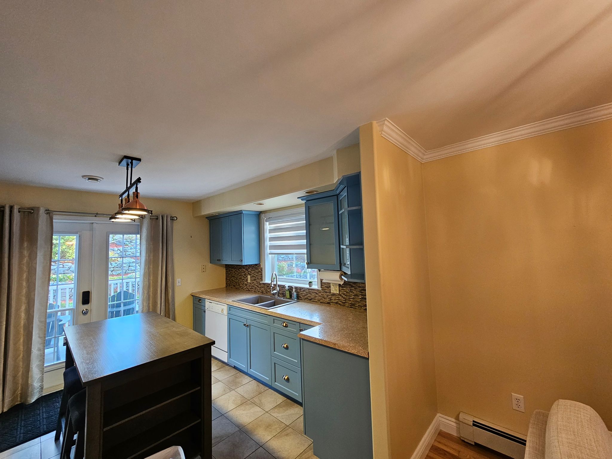 Modern grey kitchen cabinets
