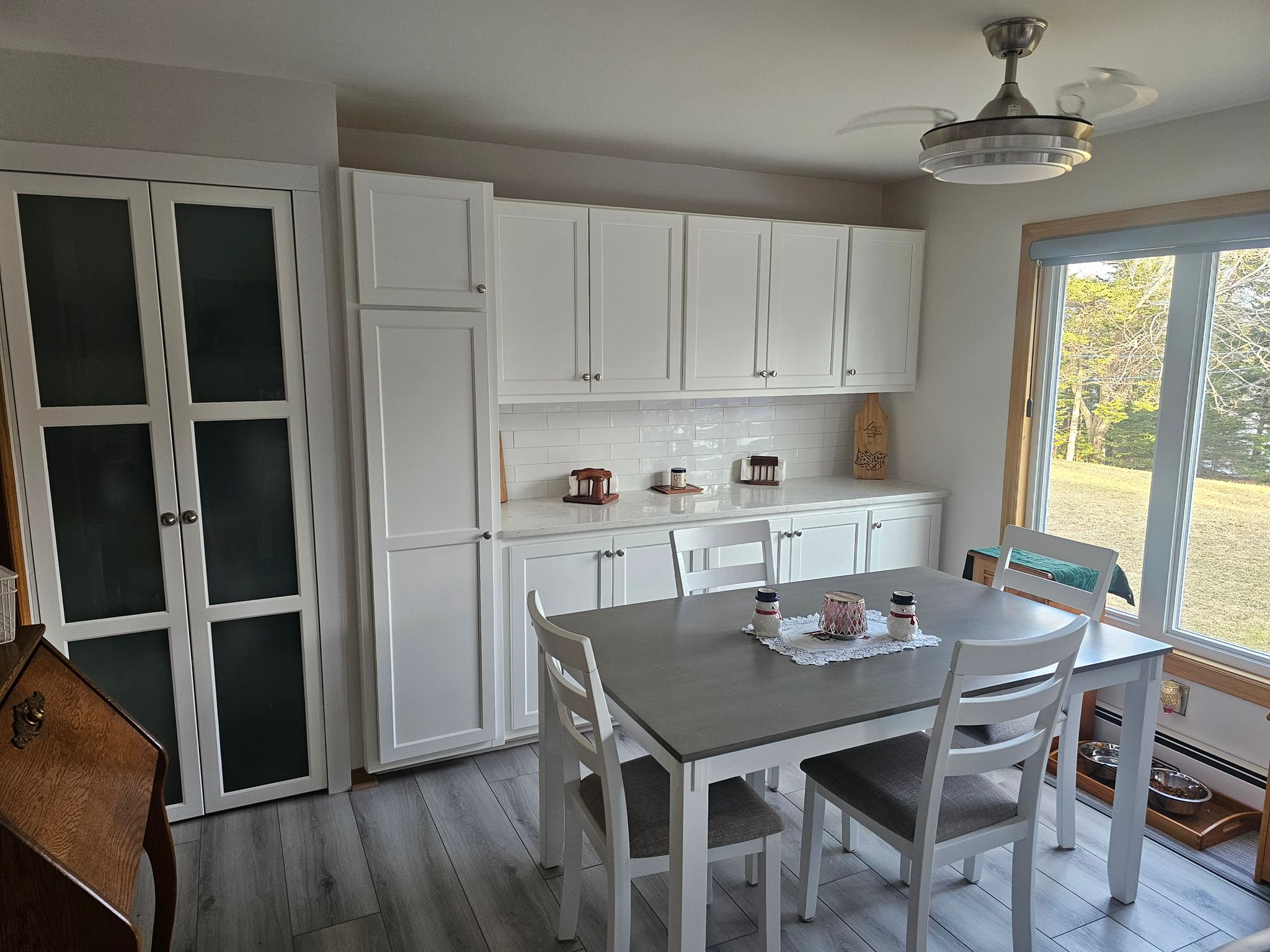 Kitchen with under-cabinet LED lighting installed